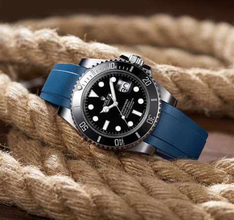 rolex rubber watch bandd|rolex watch with rubber strap.